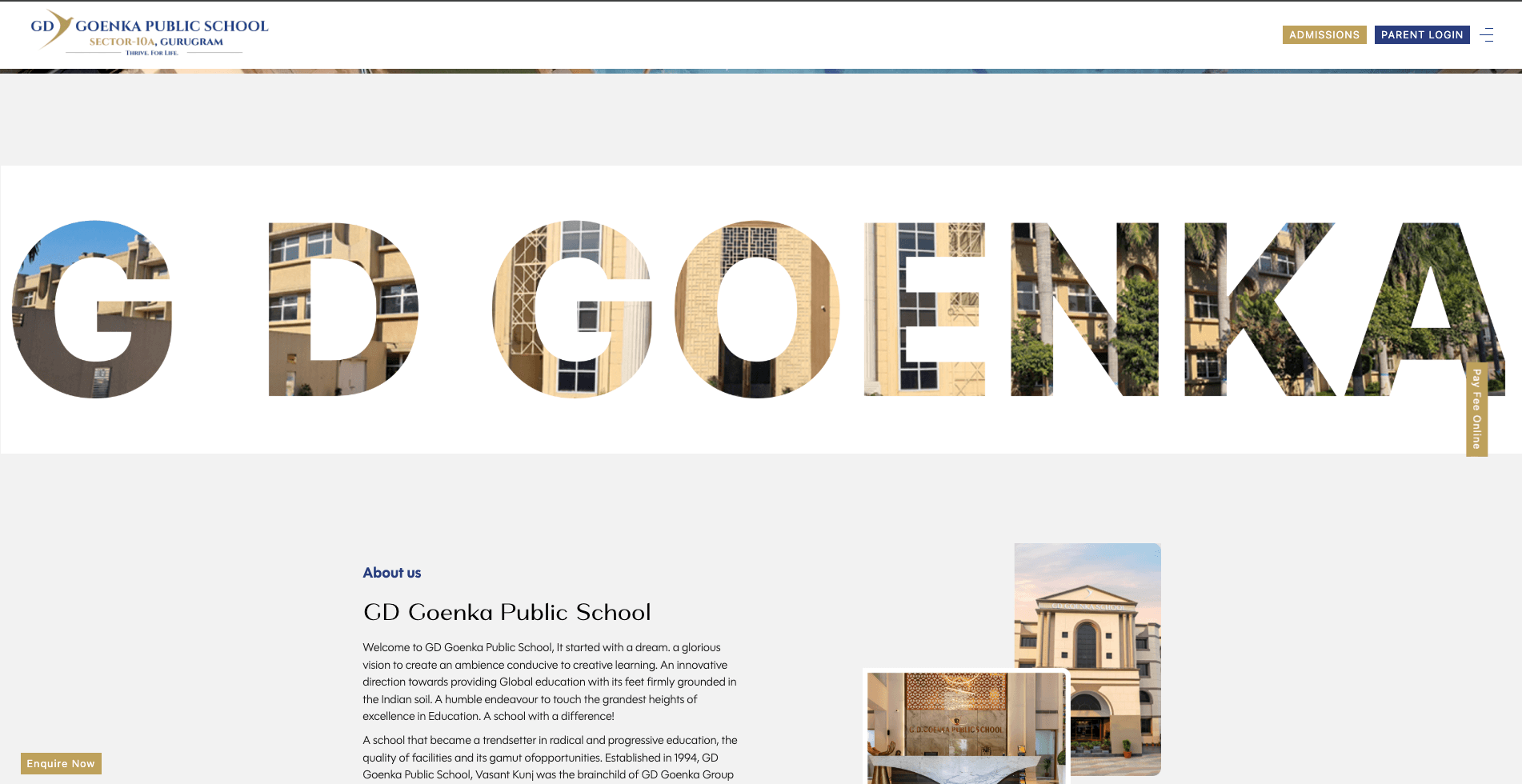 Modern Website for GD Goenka School, Gurgaon